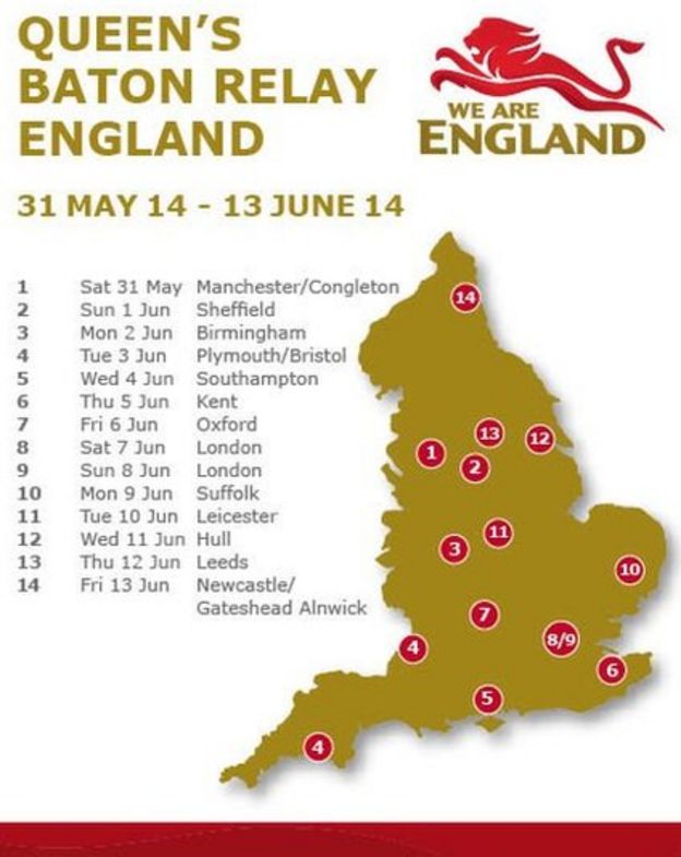 Commonwealth Games Queen's Baton Relay route announced BBC Newsround