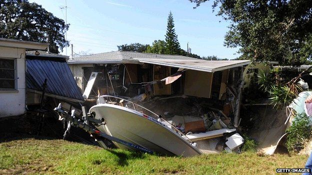 Sinkhole in Dunedin, Florida