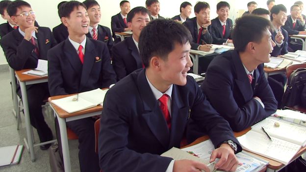 North Korea university classroom