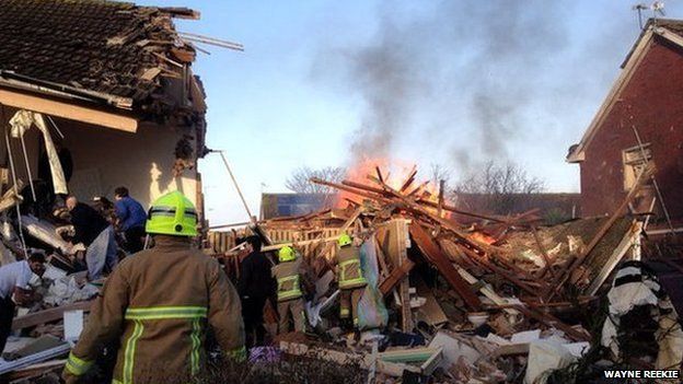 Clacton explosion: House explosion dog is found alive - BBC News