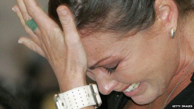 Schapelle Corby bursts in tears as she is sentenced to 20 years in jail in Bali on 27 May 2005