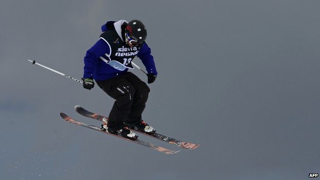 Julia Marino competes at the World Cup Super finals at Sierra Nevada ski resort near Granada on 23 March, 2013
