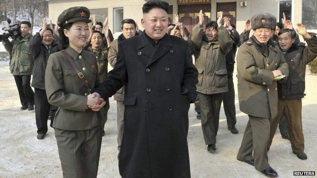 North Korean leader Kim Jong-un visits a revolutionary battle site in this undated photo released by the state news agency on 23 January 2014