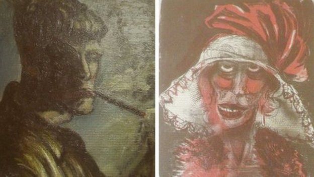 Two paintings, previously unknown, by German artist Otto Dix, 5 November 2013