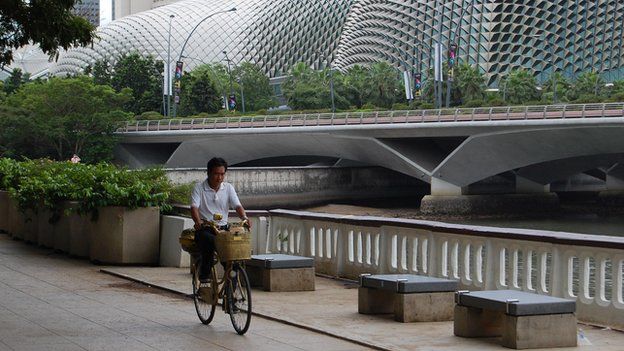 Cyclist, Singapore (Image: BBC)