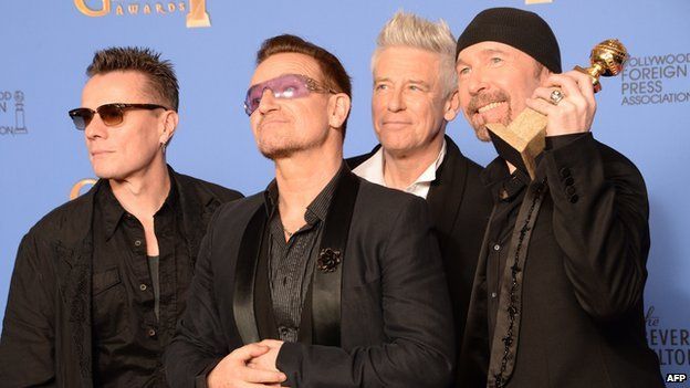 U2 at the Golden Globes