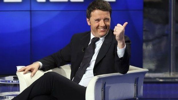 Matteo Renzi on Rai TV in January 2014