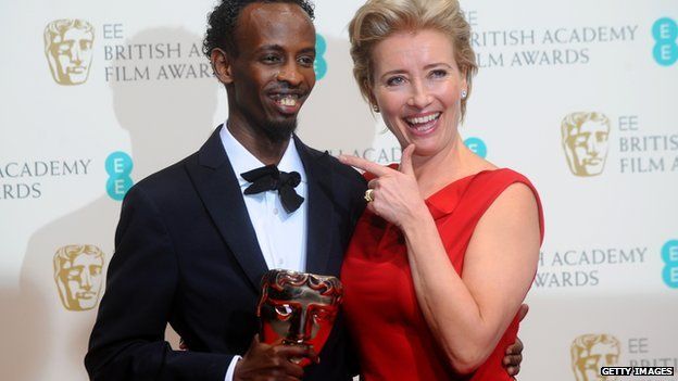 Barkhad Abdi with Emma Thompson