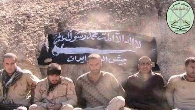 Online photo purportedly showing captured Iranian border guards
