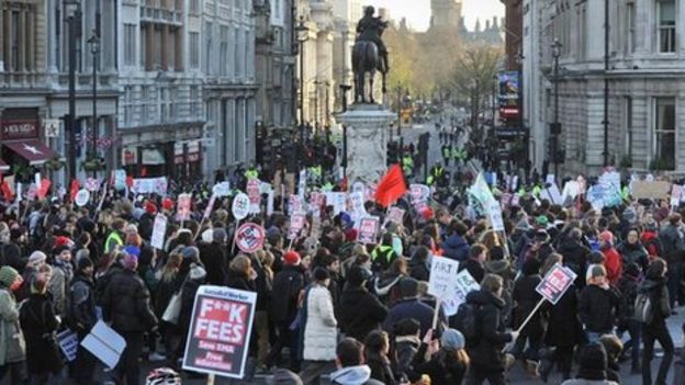 Police officers face student demo arrest charges - BBC News