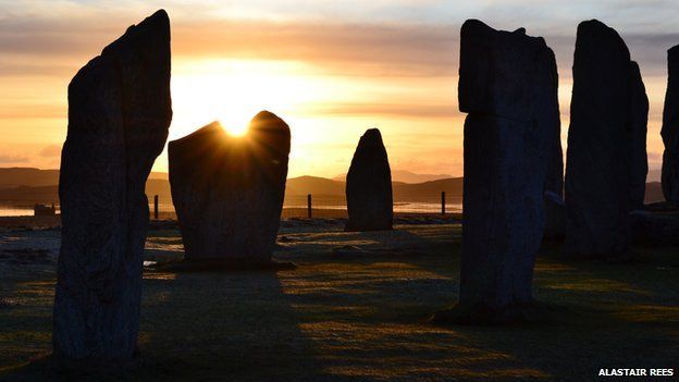 Sunrise at Callanish stones on the Isle of Lewis