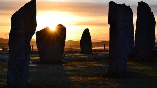 Sunrise at Callanish stones on the Isle of Lewis