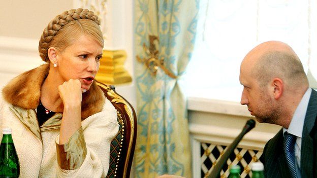 Yulia Tymoshenko and Olexander Turchynov - seen after their return to government in 2007 - have long worked together