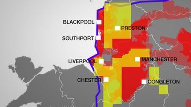 North West map of drilling licences, shale gas and locations
