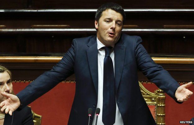 Italian PM Matteo Renzi (in the Senate 24 Feb)