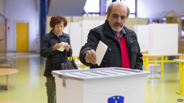 Voters in Slovenia - file pic
