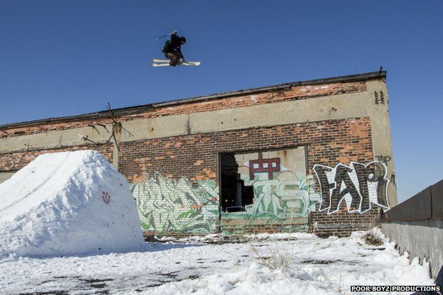 Picture of urban skiing in Detroit from Tracing Skylines. Picture by Poor Boyz Productions/Red Bull Content Pool