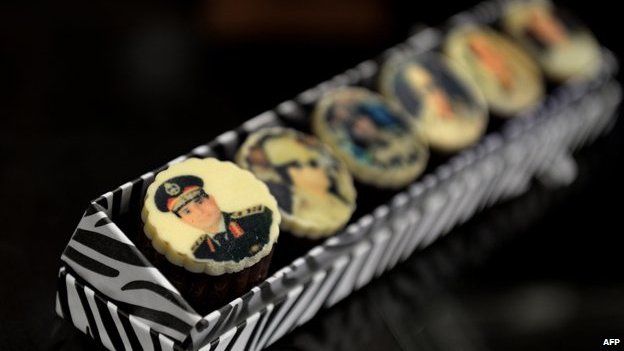 Chocolates decorated with portraits of Egypt's army chief General Abdel Fattah al-Sisi are displayed at a shop in Cairo on August 27, 2013