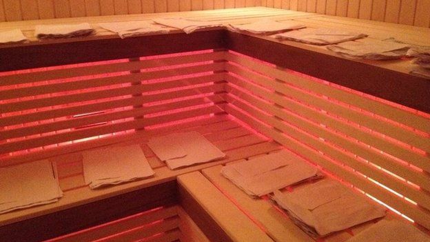 Documents drying in a sauna in Yanukovych's residence