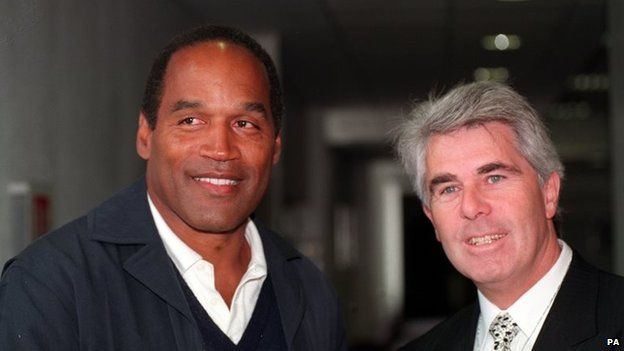 The PR guru pictured with OJ Simpson, one of his clients.
