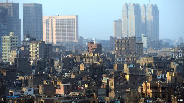 View of Cairo buildings in 2013