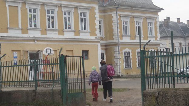 Primary school in Huszar district of Nyiregyhaza, Hungary