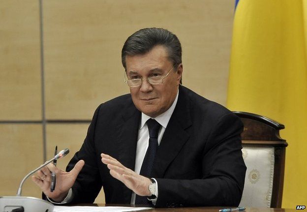 Viktor Yanukovych in Rostov-on-Don, Russia, 28 February
