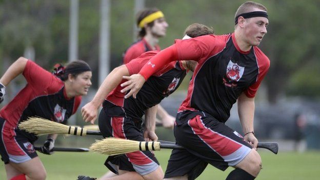 Quidditch tournament held in 'Batman's garden' - BBC News