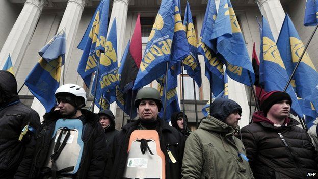 Svoboda protest in Kiev (27 Feb)