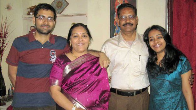 Suruchi's family - brother Prashant Sharma, her mother Asha Sharma, father Pramod Kumar Sharma and Suruchi