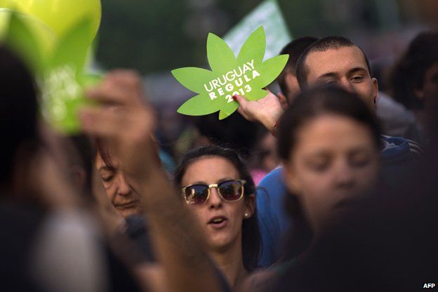 People march for the legalisation of marijuana