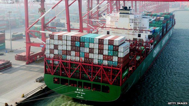 Huge Chinese container ship