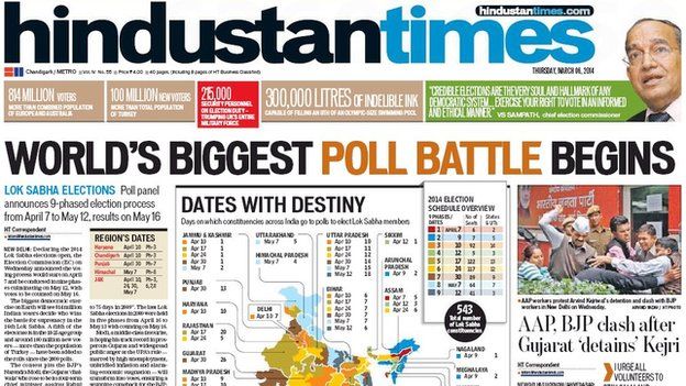 Hindustan Times front-page