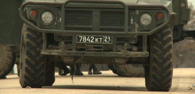 Russian number plate at Belbek airbase