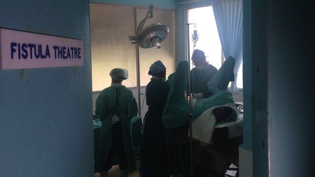 Dr Shane Duffy performs fistula surgery in Uganda