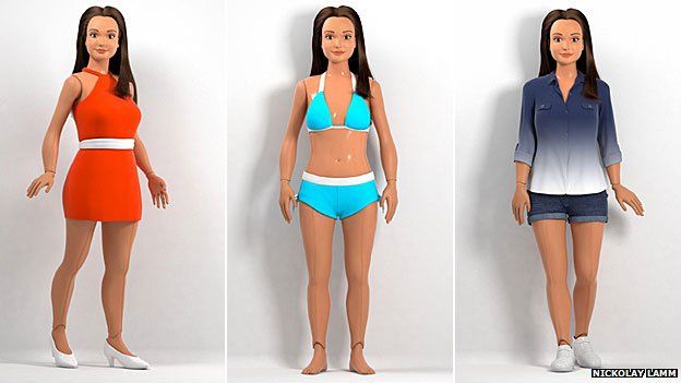Tangle film sekvens The 'average' doll v Barbie - BBC News