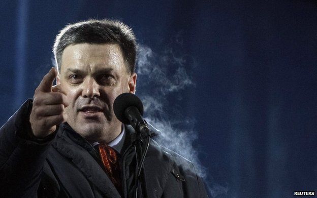 Head of the All-Ukrainian Union Svoboda (Freedom) Party Oleg Tyahnibok