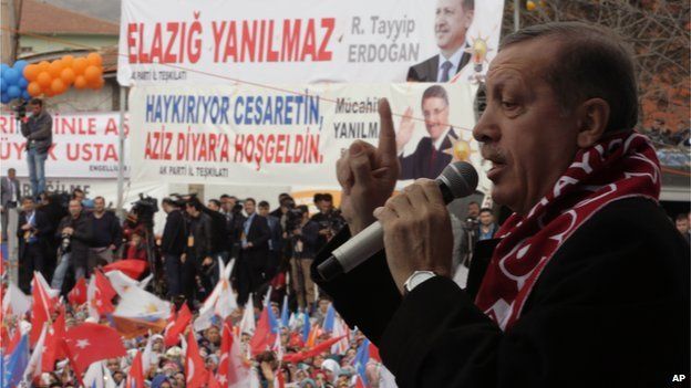 Turkey PM Erdogan threatens to ban Facebook and YouTube - BBC News