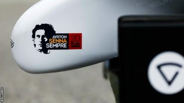 Ayrton Senna tribute on Williams car