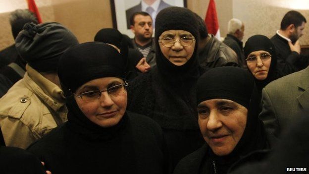 Released Greek Orthodox nuns (10 March 2014)