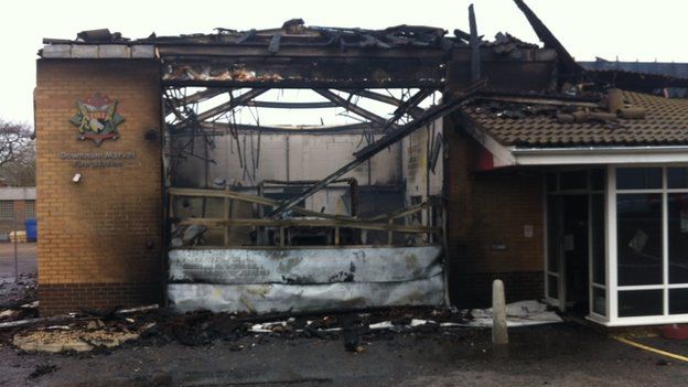 Gutted Downham Market fire station had no sprinklers - BBC News