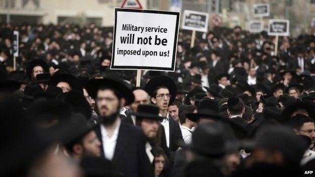 Ultra-Orthodox protest in Jerusalem (2 March 2014)