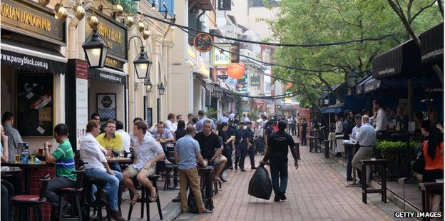 Street scene in Singapore