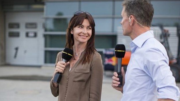 Suzi Perry and David Coulthard
