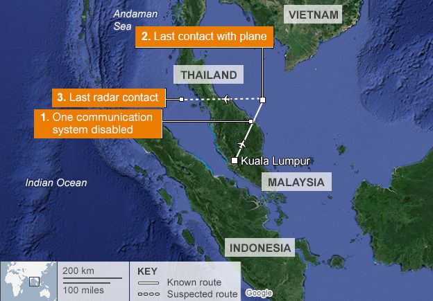 Missing Malaysia plane: Malaysia requests countries' help - BBC News
