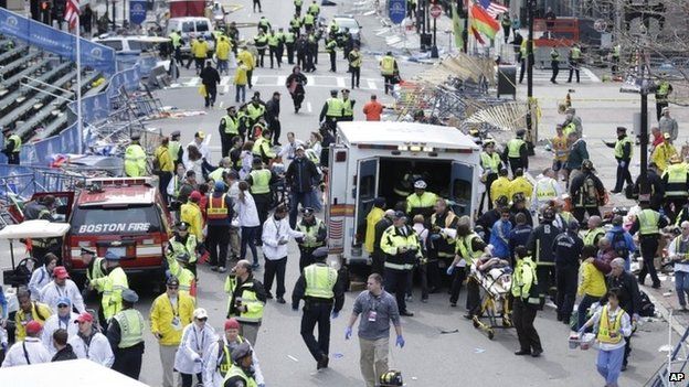 Boston marathon bombing, April 2013