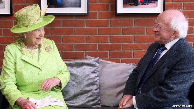 Queen Elizabeth II and Michael D Higgins