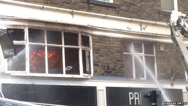 Harrogate Prezzo fire 'hammer blow' to town - BBC News