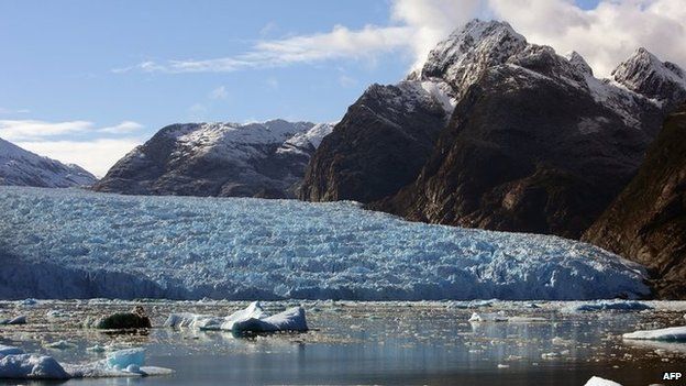 View of The Northern Patagonian Ice Field, located in the Laguna San Rafael National Park, on October 29th, 2007