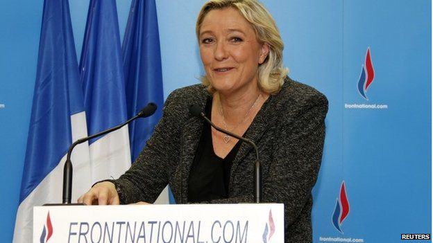 Marine Le Pen speaking in Nanterre 23/03/2014